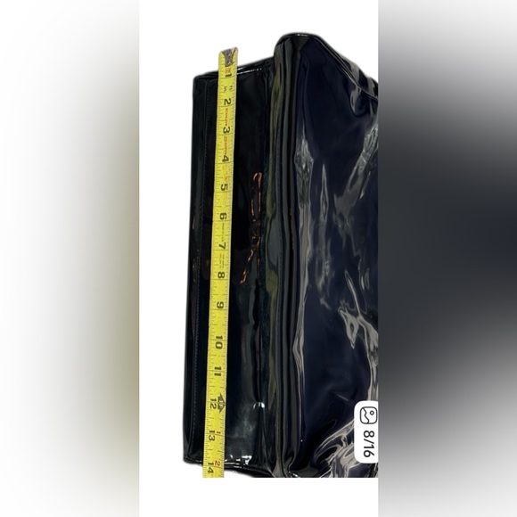 Jimmy Choo black patent
leather tote bag silver straps. - Picture 12 of 14